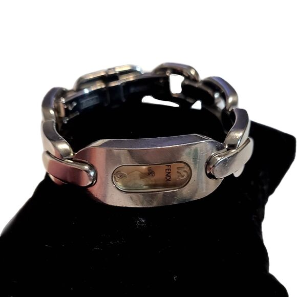 Fendi [Authentic] 3400L Stainless Steel Sapphire Crystal Quartz Bracelet Watch main image 9